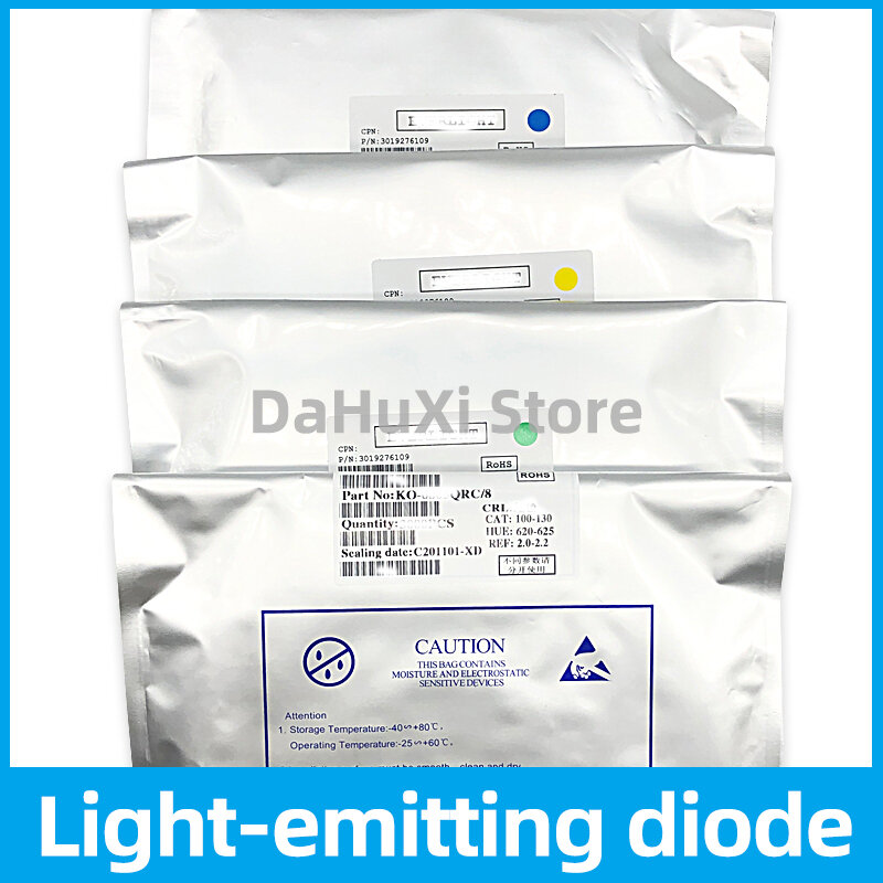 Diode électroluminescente LED SMD, rouge, vert, bleu, jaune, blanc, 100, 0402, 0603, 0805, 1206, 3528 pièces