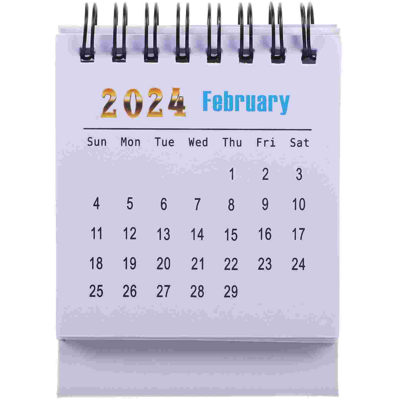 Mini calendrier de bureau debout, calendrier de table de question, page intérieure simple, ornement de petit calendrier, mois