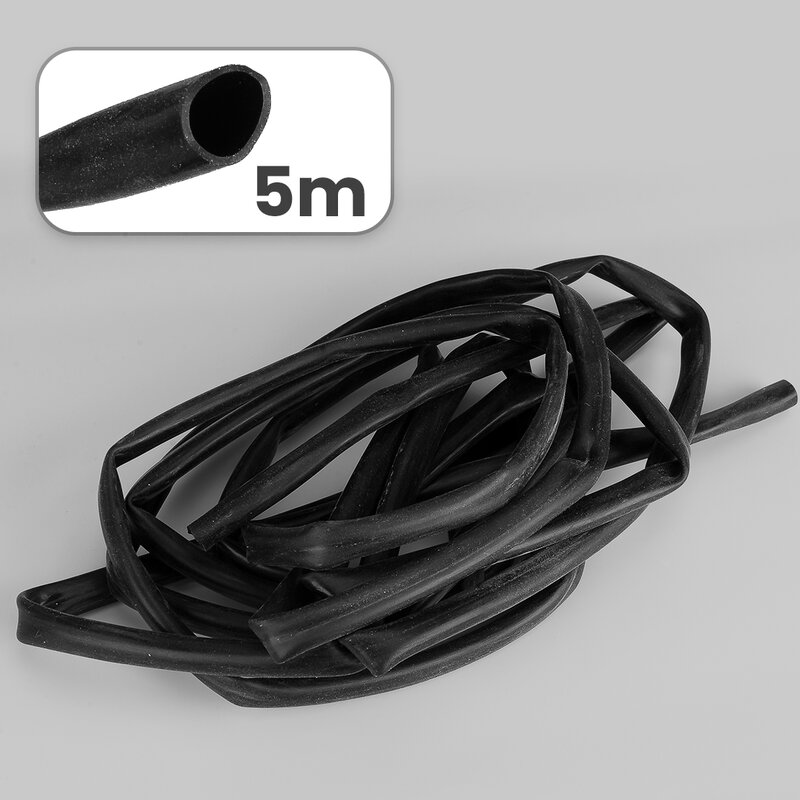 10/12mm 5m Long Tube Tubing Air Line Quick Connect Hose for Tire Changer Machine Black Silicone