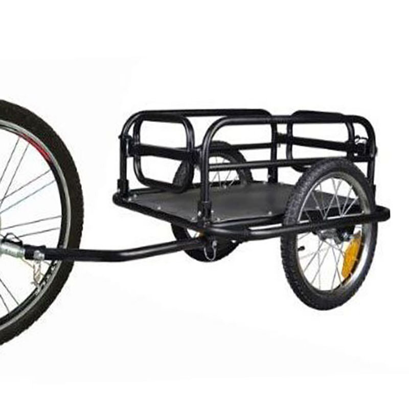 จักรยานพับเก็บได้รถลากสินค้ากลางแจ้งขี่หลังติดตั้ง Cargo รถบรรทุกถังจักรยาน Traction Vehicle Pet Trailer