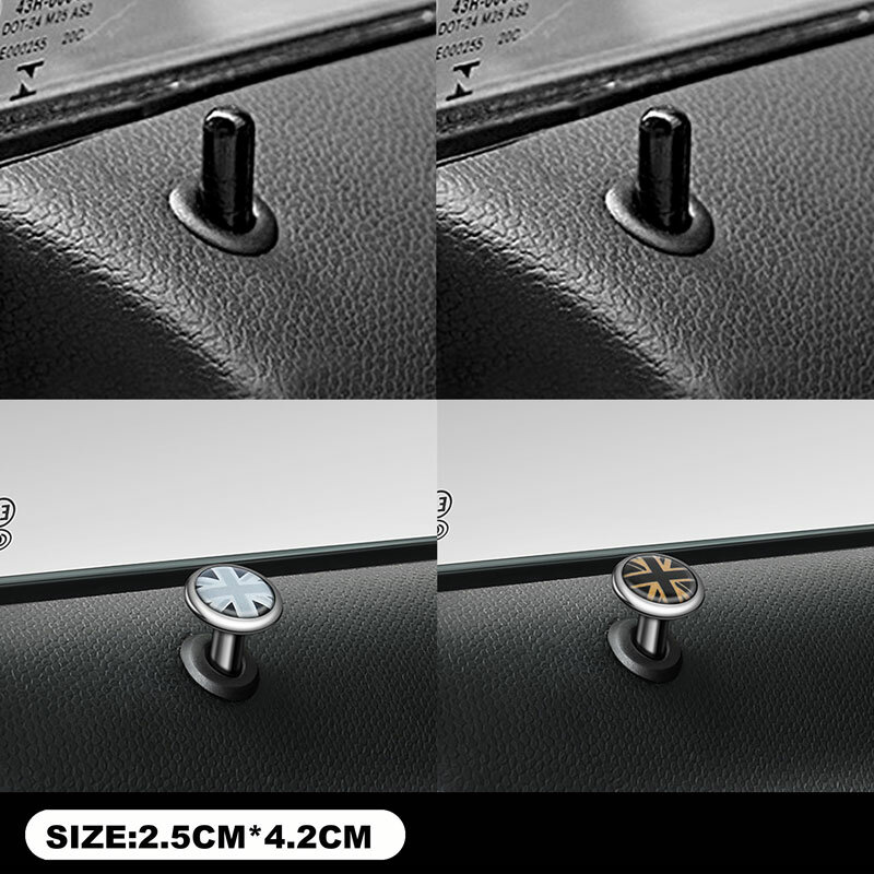 Porta de segurança Metal Parafuso, Pin do botão da fechadura da porta, Decoração para MINI COOPERS S One JCW F53 F54 F55 F56 F60 R50 R55 R56 R57 R60 R61, 1Pc