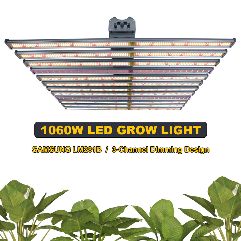 Samsung LM281B LED Grow Light Bar, UV, IR, Ligar, Off Hidroponia Lâmpada para Plantas, Crescer Tenda, Estufa, Veg Bloom, 1060W