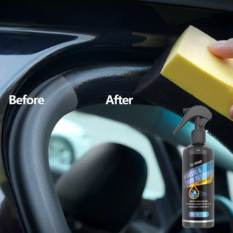 Car Plastic Restorer Back To Black Gloss Auto Rubber Plastic Leather Polish Restorer Coating Renovator Car Cleaning Detailing