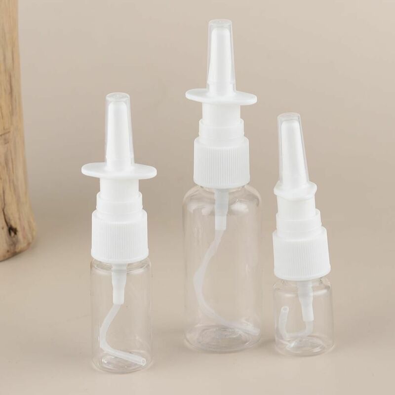 White Nose Refillable Nasal Spray Pump Sprayer Empty Plastic Bottles Medical Packaging