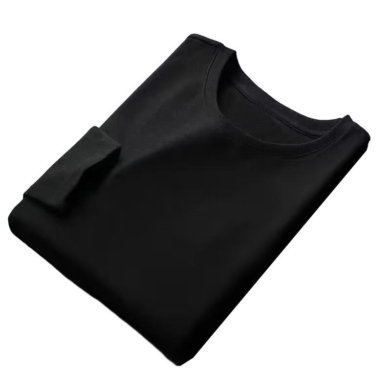Nieuw Winter Warm Heren-Hals T-Shirt Casual Slank Onderhemd Dikker Met Lange Mouwen T-Shirt T-Shirt Voor Heren