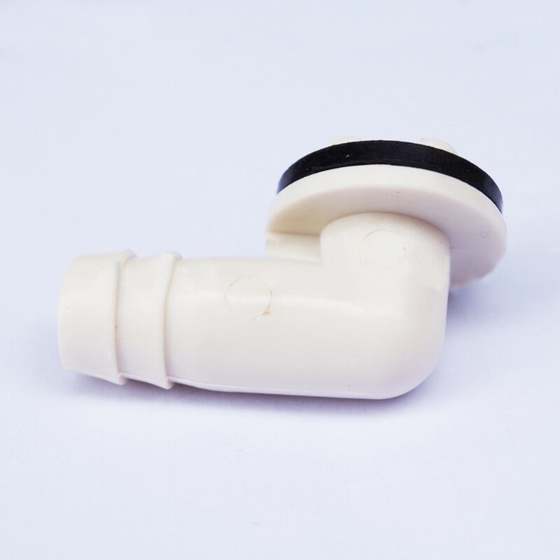 CPDD For Air Conditioner System Drain Hose Connector Elbow 15mm/0.59in w/ Rubber Ring No Leaking Higher Tightness