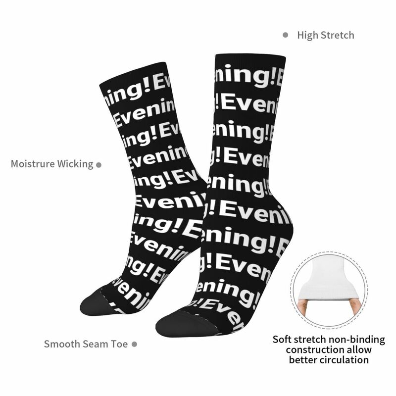 Evening Socks Harajuku Sweat Absorbing Stockings All Season Long Socks Accessories for Man's Woman's Birthday Present