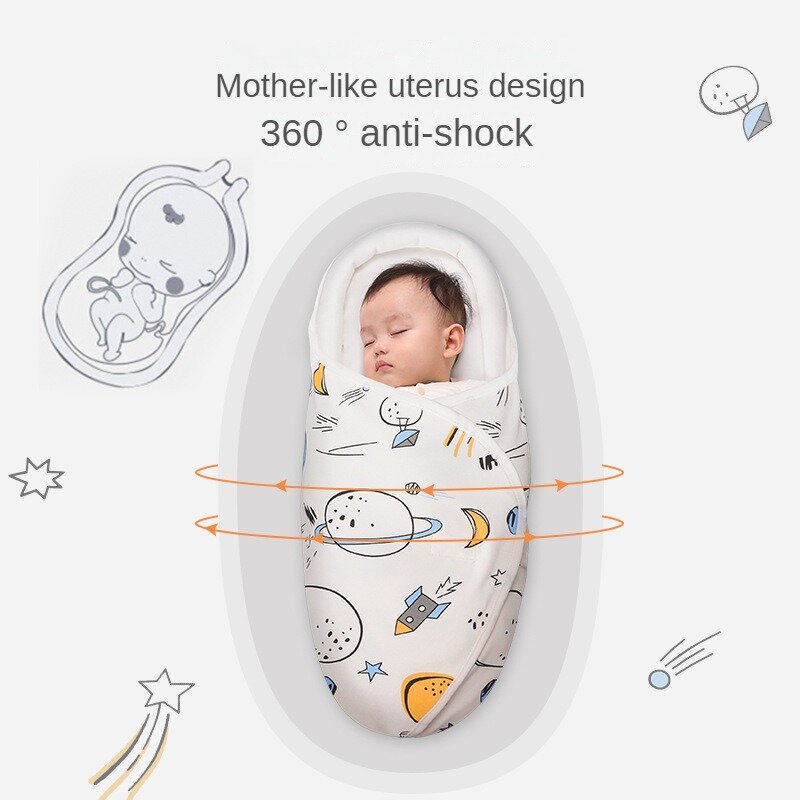 아기 충격 방지 가방 이불, 조절 가능한 더블 레이어 아기 스카프, 순면, 사계절 아기 침낭, 아기 용품 선물, 신제품