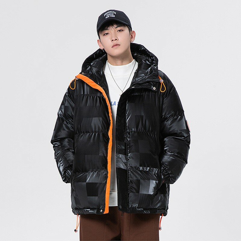 Abrigo de algodón para hombre, chaqueta gruesa con cuello alto, Color sólido, a la moda, novedad de 2023