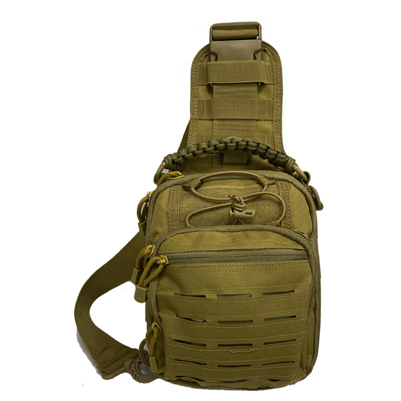 Bolso de hombro táctico de nailon 600D, bolsa de pecho multifuncional, bandolera de un solo hombro, bolsa deportiva militar Molle