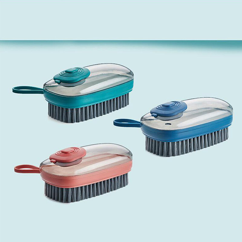 Multifunction Automatic Soap Liquid Adding Shoe Brush Soft-bristled Clothes Brush Clothing Board Soap Dispenser