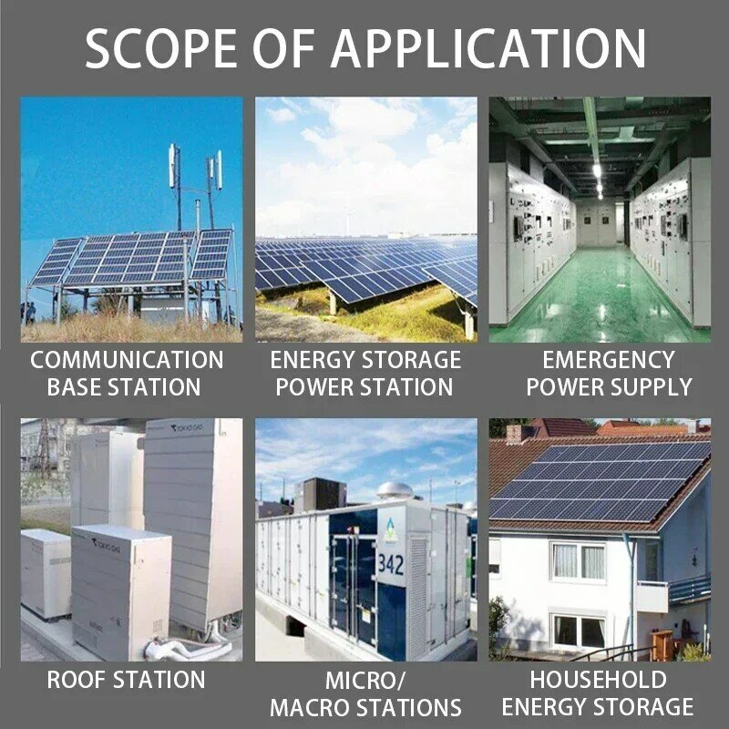 Solar Fotovoltaica Casa, Grande Capacidade de Armazenamento de Energia, Lithium Iron Phosphate Battery, 15kWh, 48V, 300Ah, Comercial, Novo