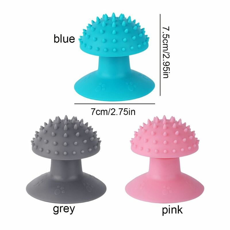 TPR Pet Cat Massager Wear Resistant with Suction Cup Cat Massage Self Groomer Comb Cat Scratcher Pet Suction Cup Massage Brush