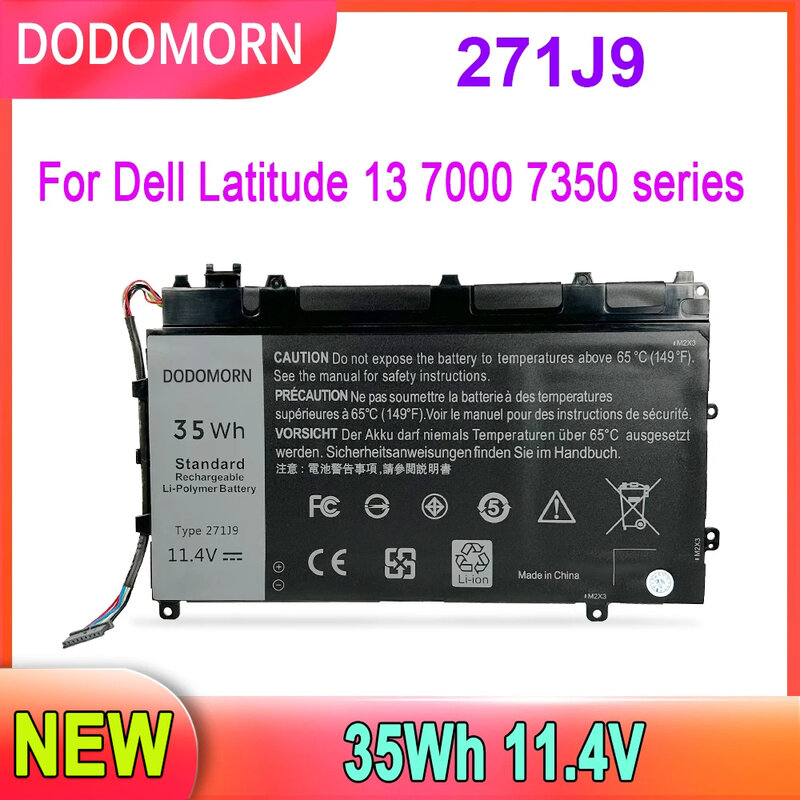 For DELL Latitude 13 7000 7350 GWV47 0GWV47 YX81V 271J9 Laptop Battery11.1V 30WH 2700mAh High Quality