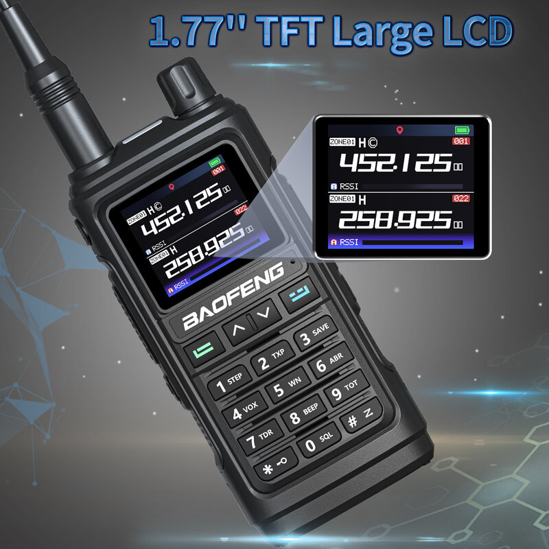 Baofeng UV 17 Pro GPS walkie talkie Air ความถี่ในการถ่ายสำเนาแบบไร้สายแบบสองทางวิทยุ K5 C บวก HAM RADIO