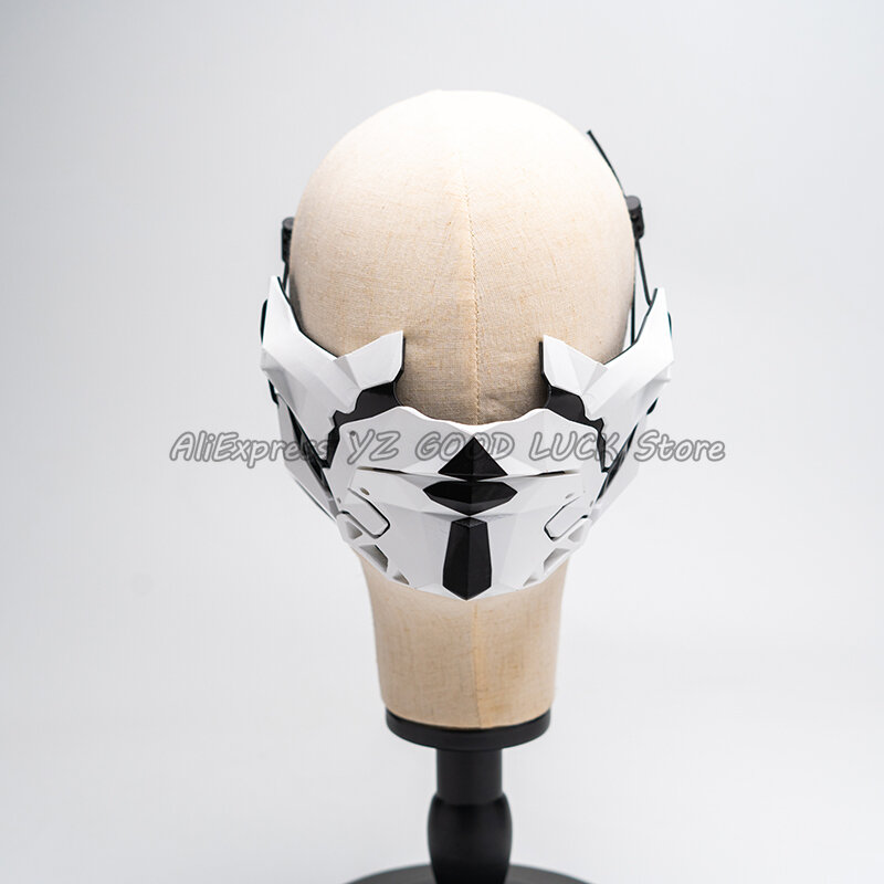 Gothic Rafayel Masken Cyber Liebe und Deepspace Halb gesichts maske Krieger Original Design Punk Tiger Cosplay Masken Halloween für Männer