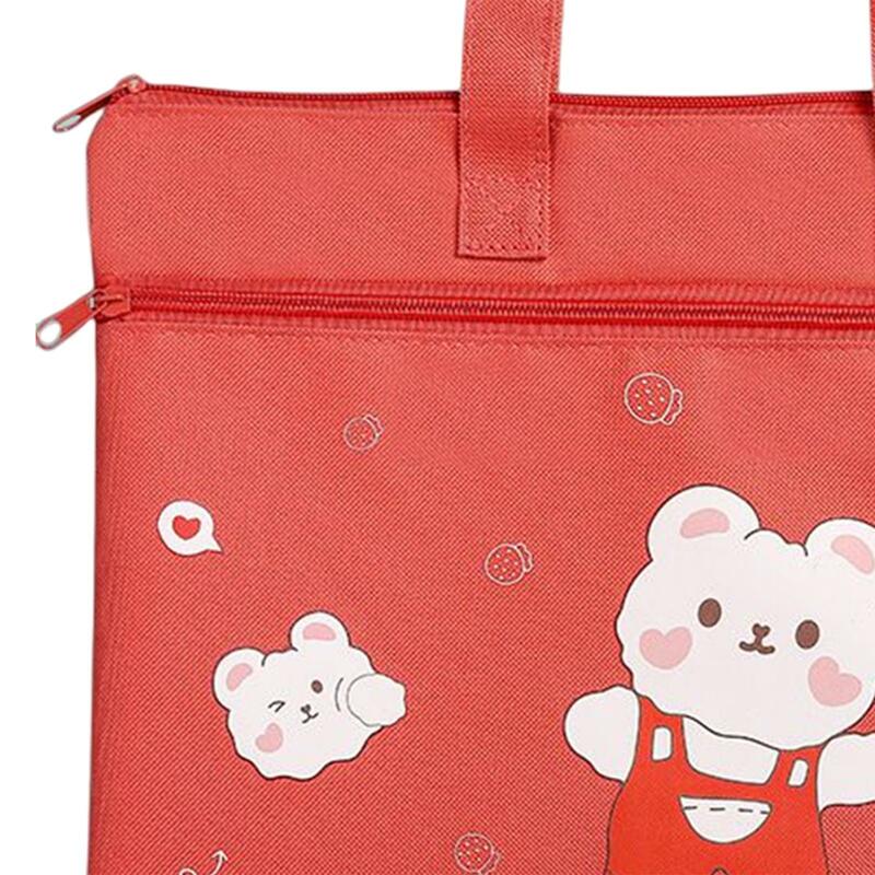 Borsa portadocumenti per cartoni animati borsa impermeabile leggera e pratica in tela per ragazze e ragazzi