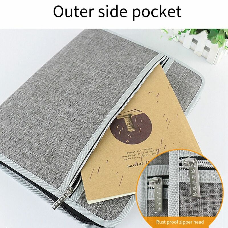 Waterproof Accordion File Organizer 13 Pocket Safe Zipper Filing Holder Pouch Colorful Tabs Larger Capacity Document Bag Office