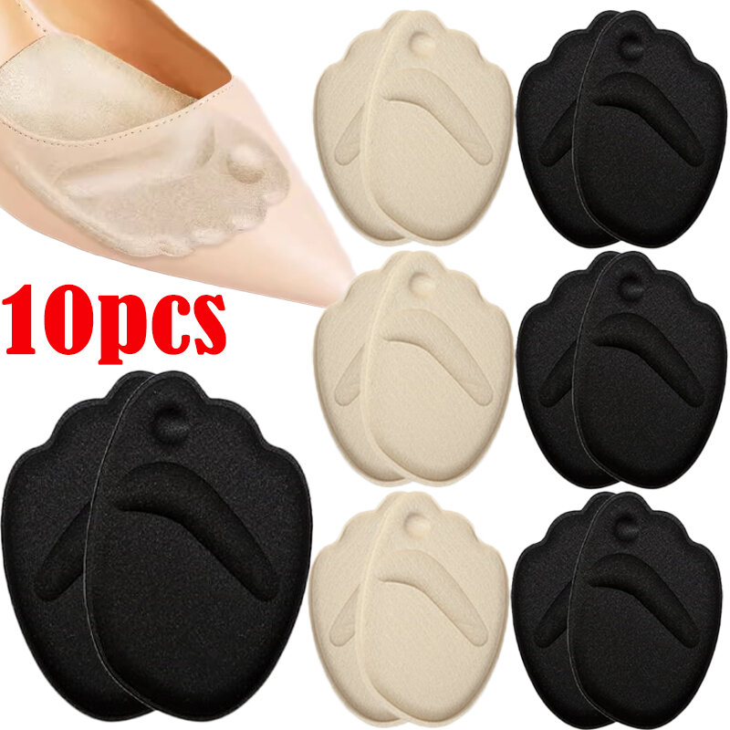 10 pezzi sandali adesivi antiscivolo Pad dell'avampiede per le donne tacchi alti inserto per alleviare il dolore solette cuscino per le dita scarpe per la cura del piede Pad