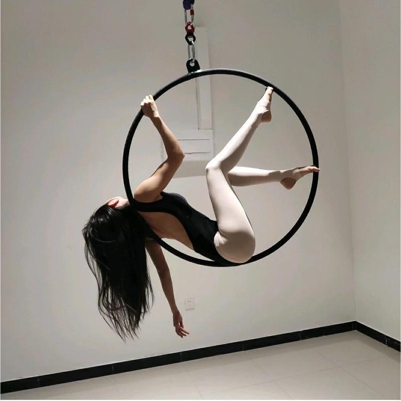 Anneau de confrontation aérien acrobatique en acier inoxydable, anneau de fitness de danse aérienne, accessoires de yoga