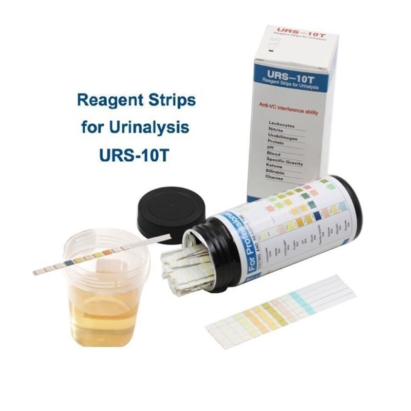 100 Strip URS-10T Strip reagen Urinalysis 10 parameter Strip tes urin