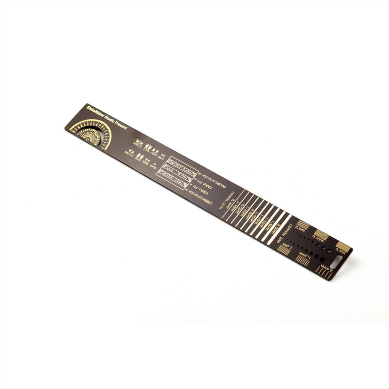 Multifuncional PCB Régua, Ferramenta de Medição, Resistor, Capacitor Chip, IC, SMD, Diodo, Pacote Transistor, Stock Eletrônico, 25cm