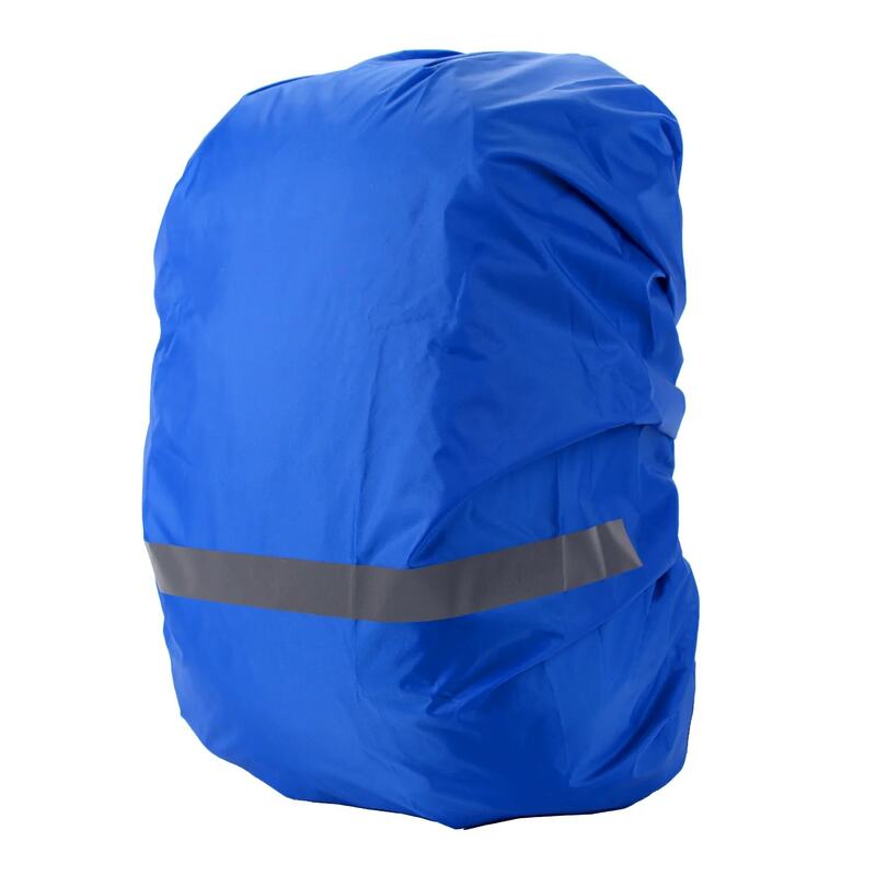 Funda impermeable para mochila, cubierta de Color sólido para exteriores, varios tamaños, protección contra la lluvia y el polvo, tira reflectante de seguridad nocturna, 15-70L