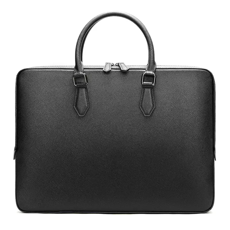 Портфель из натуральной кожи для мужчин, вместительная сумка для ноутбука в деловом стиле, простая и элегантная, из воловьей кожи