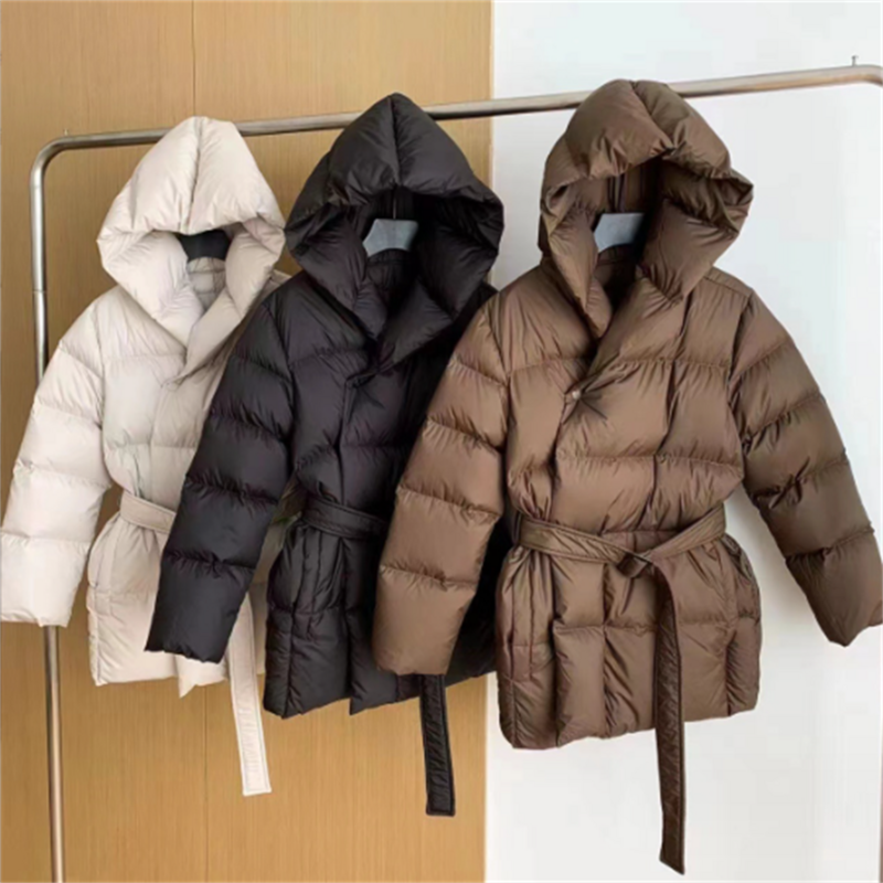 Jaket bulu angsa wanita, jaket bulu angsa gaya pendek 90 putih musim gugur dan musim dingin