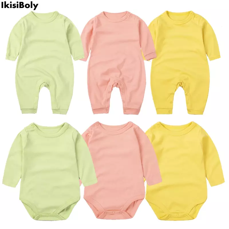 Baby Unisex Lange Ärmeln Body Kleidung für Neugeborene Mädchen Jungen Overall Infant Baumwolle Strampler Kleinkind Feste Onesies Neue Overalls