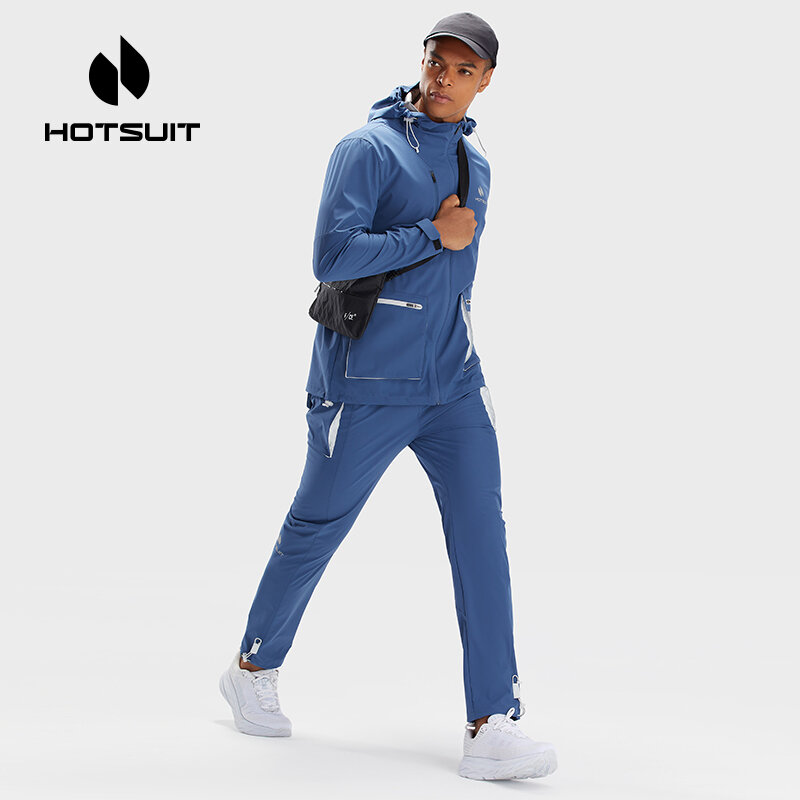 HOTSUIT, комплект для сауны с температурным контролем, бесплатная доставка, Мужская одежда, комплект спортивной одежды, спортивный костюм, мужской костюм для бега