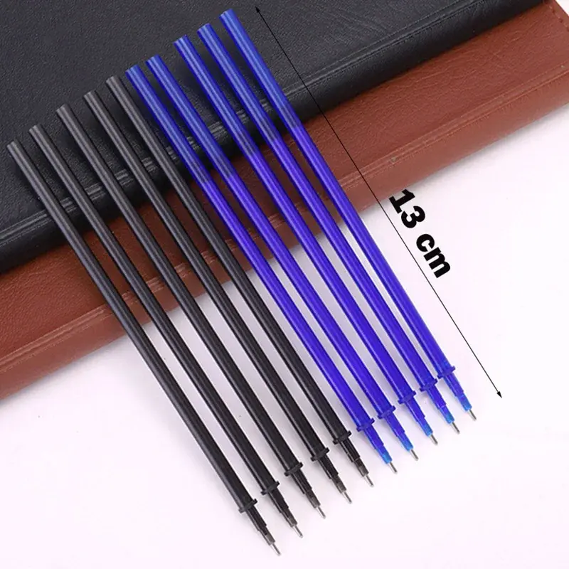 Recharge de stylo Gel effaçable, 20 pièces, 0.5mm, noir/bleu/rouge/vert/violet/Orange, encre magique, stylos effaçables, fournitures scolaires
