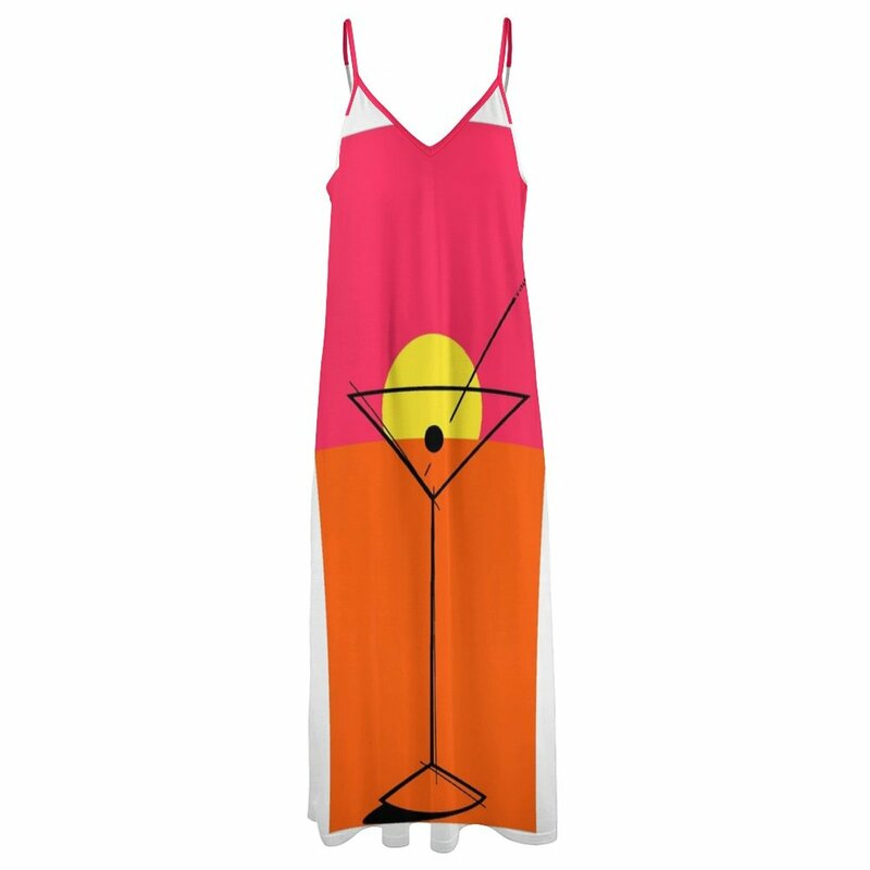 Pop Art Martini 2-vestido sin mangas para mujer, ropa sin mangas para verano, 2024