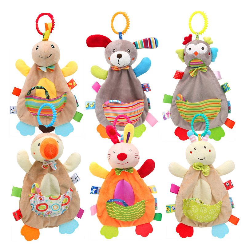 Качественная детская плюшевая коляска, Мультяшные животные, игрушки, детские мобили, подвесной колокольчик, развивающие игрушки, Прорезыватель для детей