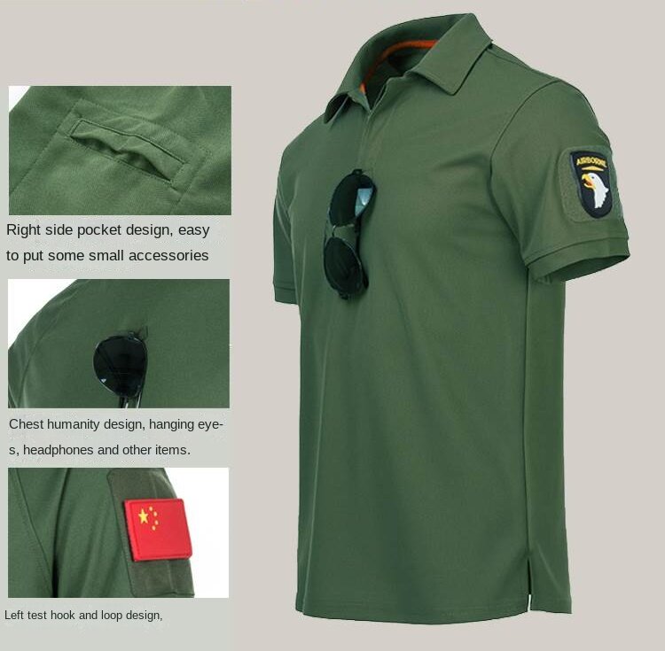 Мужской Тактический комплект, быстросохнущая дышащая рубашка-поло с лацканами и несколькими карманами, легкий водонепроницаемый костюм