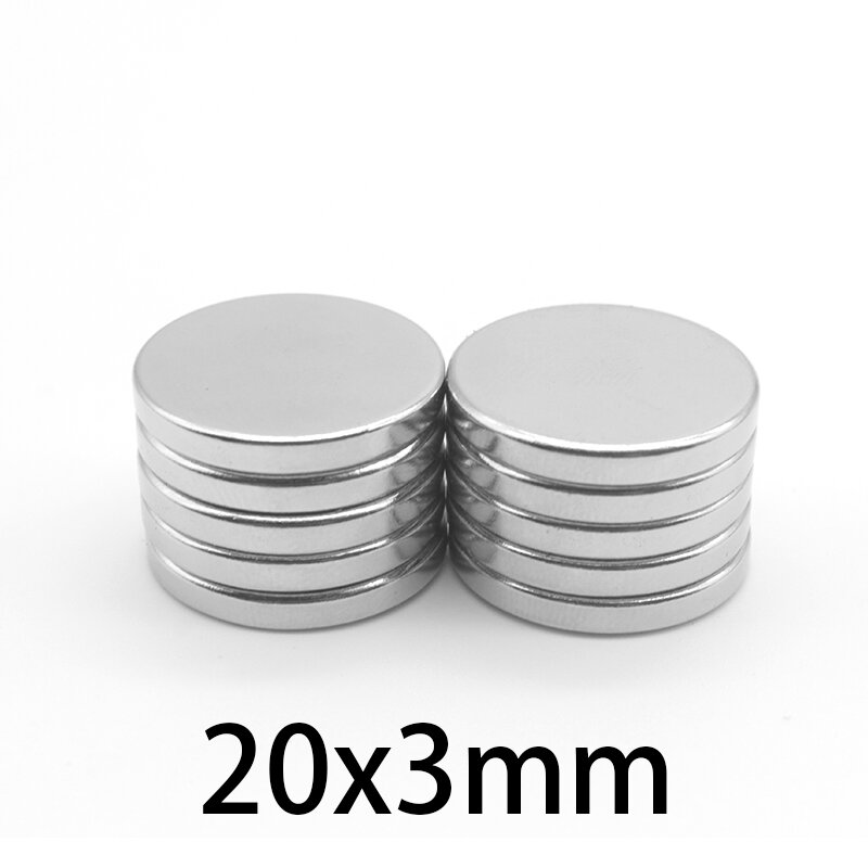2/5/10/15/20/50PCS 20x3 Round Powerful Strong Magnetic Magnets N35 Powerful NdFeB Magnets 20x3mm Disc Rare Earth Magnet 20*3 mm