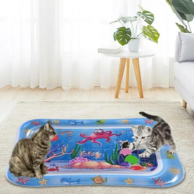 Water Sensory Play Mat Water Anti-shock Mat For Children EducationToy Cat And Dog Pet Playmat For Developing Activity Toys