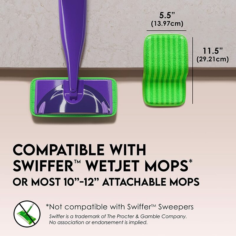 Compatibile con Swiffer WetJet flat mop cloth cover, pad di ricambio per mocio in Velcro, accessori per la testa del mocio