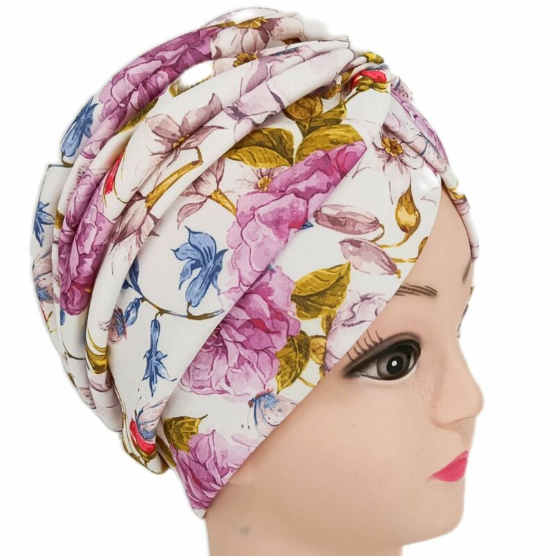 Summer Fashion African Women Polyester Printing Headtie African Caps African Headtie