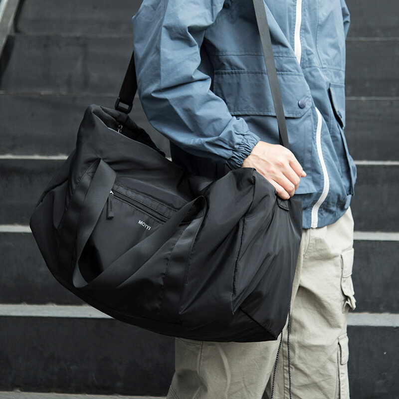 Bolsa de viaje plegable Oxford para hombre, bolso de mano deportivo impermeable de 37L, bolso de hombro para gimnasio, bolsas de noche de gran capacidad