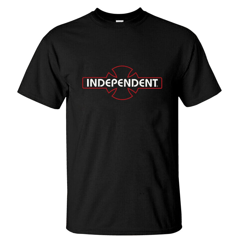 Camiseta de skate casual independente masculina, tops esportivos de grandes dimensões, streetwear respirável e confortável, camiseta legal, 2024