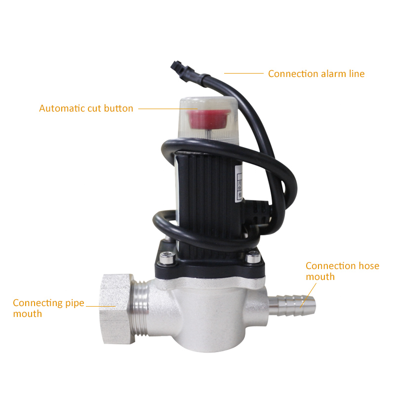 Detector de fugas de Gas licuado de petróleo y metano Combustible, sistema de alarma de válvula solenoide para corte automático en los hogares