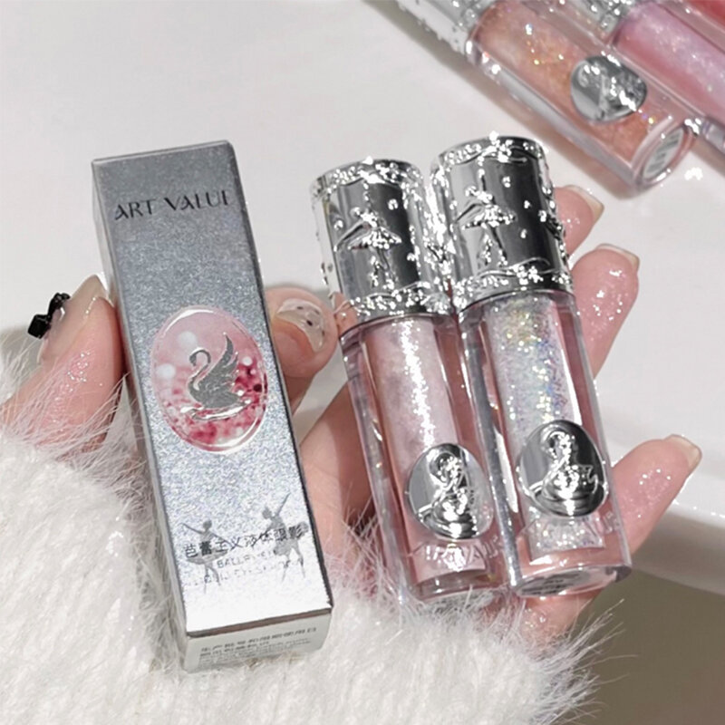 Impermeabile perlescente lucido ombretto sdraiato baco da seta Glitter diamante liquido ombretto evidenziatore trucco coreano cosmetico