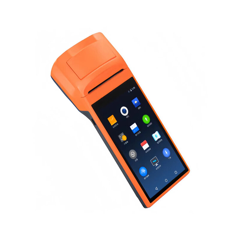 Gebrauchte v1s android 6,0 handheld pos terminal 5,5 hd unterstützung 3g bluetooth wifi 58mm thermo drucker pda scanner offen version 90% neu