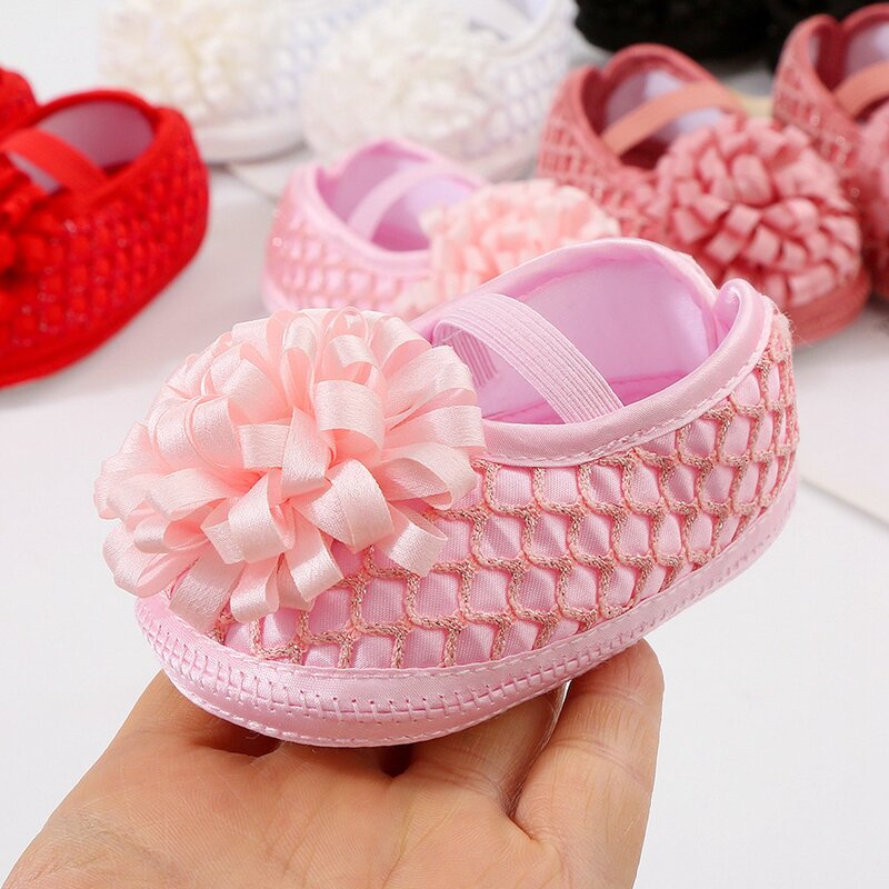 Mildsown Infant Baby Girls Princess Shoes and Headband Ribbon Flower Mary Jane Flats Dress Walking Shoes for Newborn Toddler