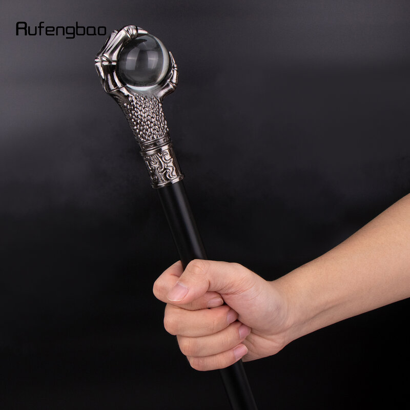 Dragon Claw Grasp Glass Ball Single Joint Walking Stick Decorative Cospaly Party Fashionable Cane Halloween Crosier 93cm