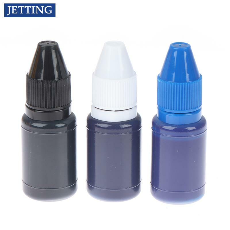 Isi ulang Flash 10ml tinta cap cepat kering tinta tinta tinta mandiri untuk minyak stempel fotosensitif hitam biru