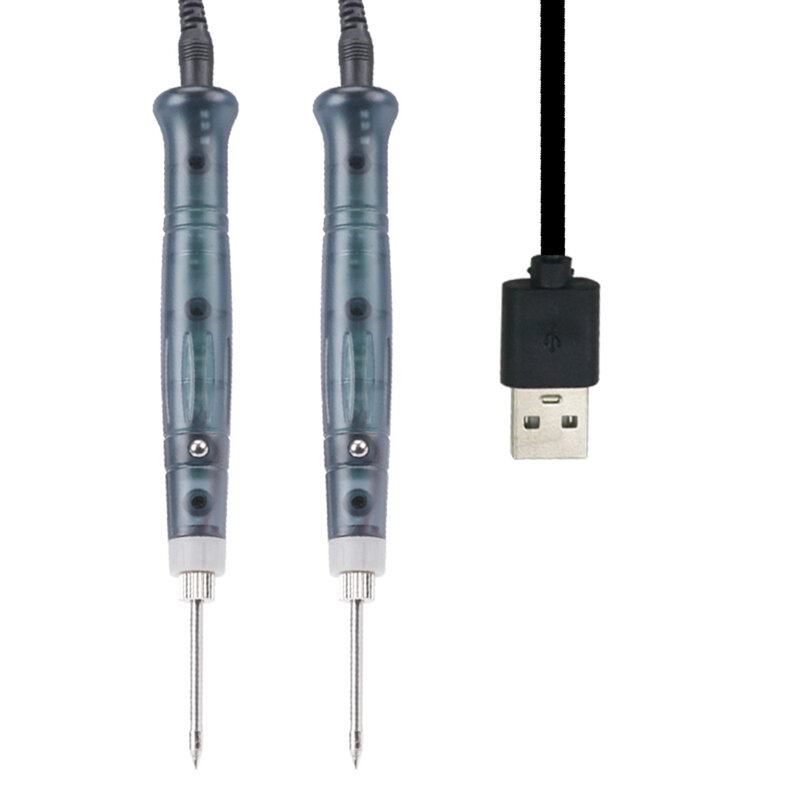 휴대용 미니 납땜 다리미 전기 USB 납땜 다리미, 450 °C 온도 25 초 자동 수면 납땜 키트, 주석 와이어 포함