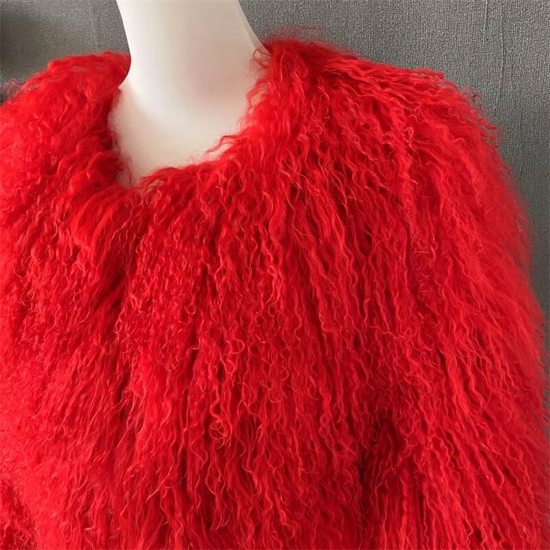 Abrigo de piel de oveja de Mongolia real, chaqueta de piel de oveja de gran tamaño, abrigo grueso y cálido, Venta caliente de fábrica, descuento, envío gratis, nuevo 100%