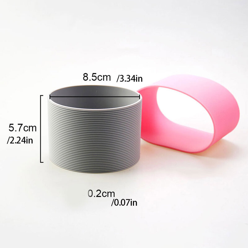 Cup Sleeve Silicone Insulated Mug Cover Flask Protector Reusable Stripes